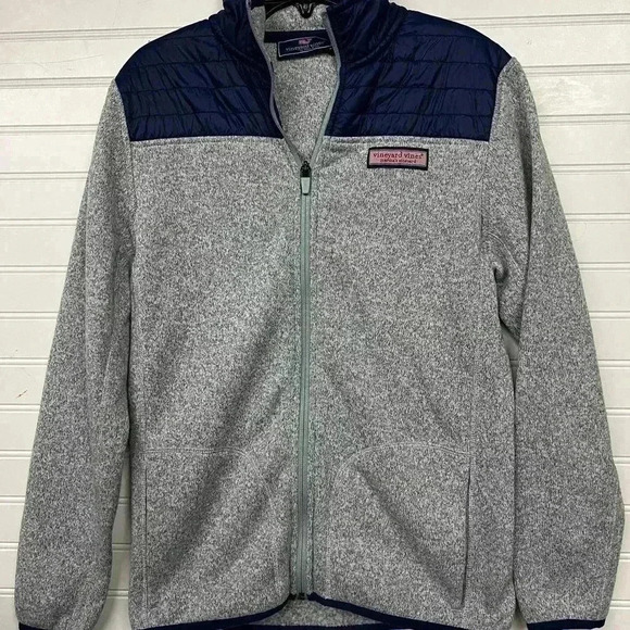 Vineyard Vines Gray Dress Jacket Full Zip Boys Large